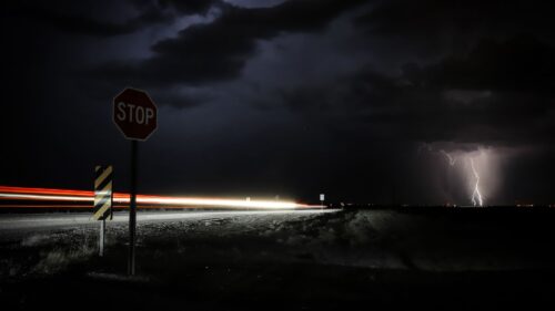 Signs, Road, Night Wallpapers Free Download