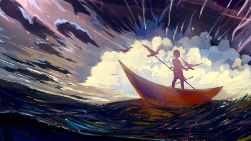 Silhouette, Boat, Art Wallpapers Free Download