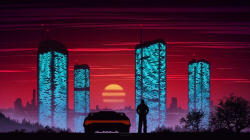 Silhouette, Car, City Wallpapers Free Download