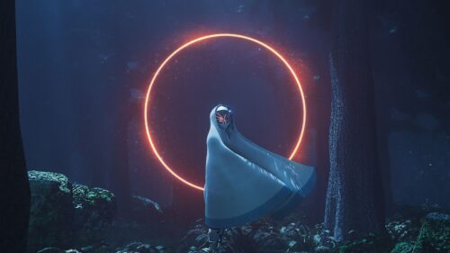 Silhouette, Circle, Glow Wallpapers Free Download