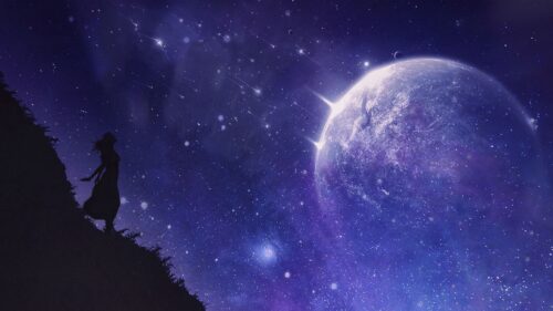 Silhouette, Cliff, Night Wallpapers Free Download