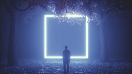 Silhouette, Cube, Neon Wallpapers Free Download