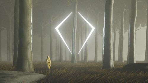 Silhouette, Forest, Glow Wallpapers Free Download
