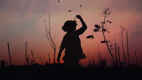 Silhouette, Girl, Sunset Wallpapers Free Download