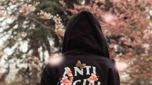 Silhouette, Hoodie, Inscription Wallpapers Free Download