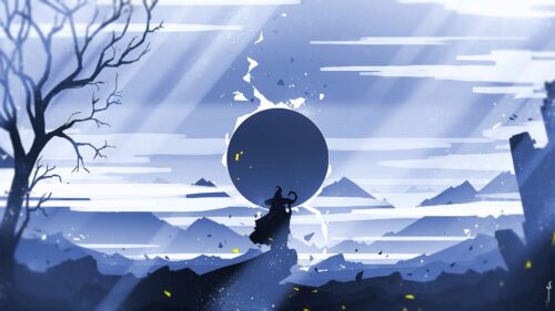 Silhouette, Mountains, Sun Wallpapers Free Download