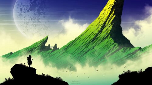 Silhouette, Mountains Wallpapers Free Download