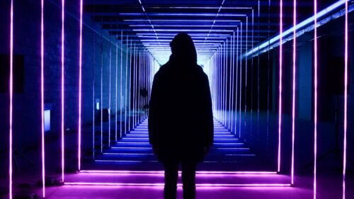Silhouette, Neon, Space Wallpapers Free Download