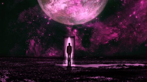Silhouette, Planet, Lilac Wallpapers Free Download