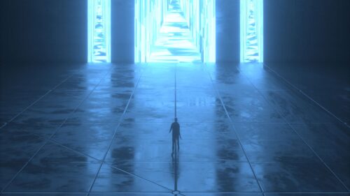 Silhouette, Portal, Glow Wallpapers Free Download (2)