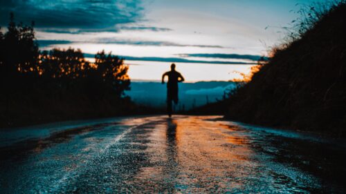 Silhouette, Road, Running Wallpapers Free Download