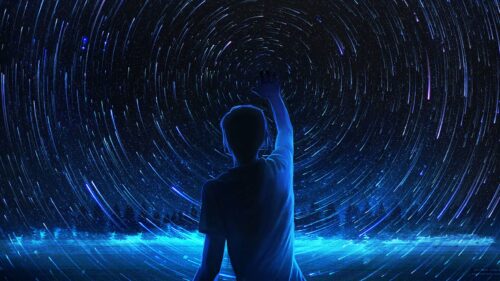 Silhouette, Starry, Sky, Art Wallpapers Free Download