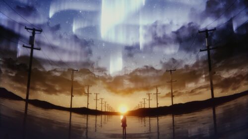 Silhouette, Starry, Sky, Pillars Wallpapers Free Download