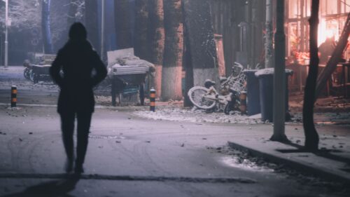 Silhouette, Street, Night Wallpapers Free Download