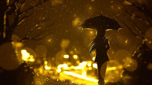 Silhouette, Umbrella, Loneliness Wallpapers Free Download