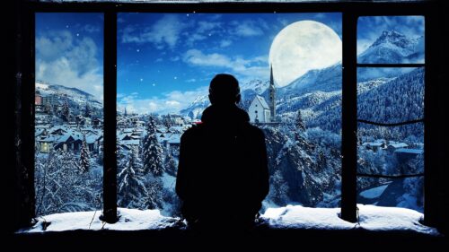Silhouette, Window, Lonely Wallpapers Free Download