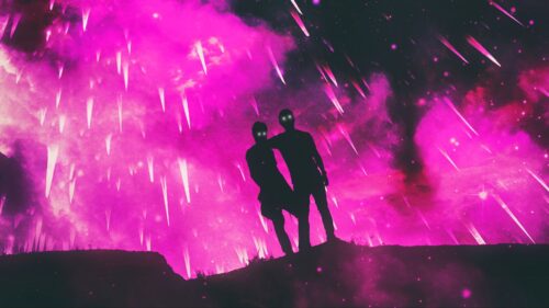 Silhouettes, Cosmos, Glitter Wallpapers Free Download