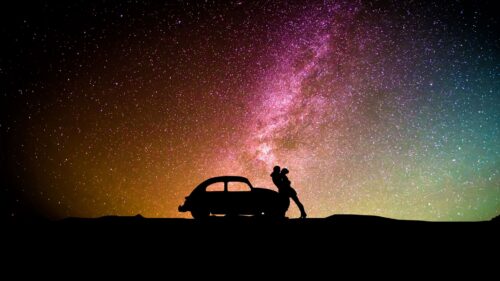 Silhouettes, Couple, Hugs Wallpapers Free Download