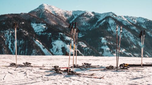 Skiing, Mountain, Snow 4K Desktop Wallpapers Free Download