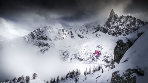 Skiing, Skier, Jump, Mountains 4K Desktop Wallpapers Free Download