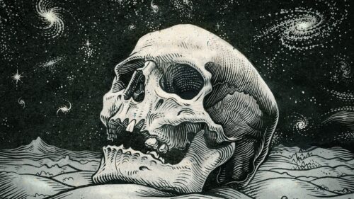 Skull, BW, Artwork 4K Desktop Wallpapers Free Download