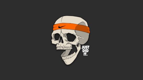 Skull, Minimalism, Art, Inscription 4K Desktop Wallpapers Free Download
