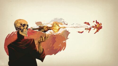Skull, Skeleton, Flower, Fantasy, Art 4K Desktop Wallpapers Free Download