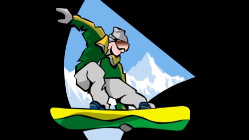 Snowboarder, Snowboard, Logo 4K Desktop Wallpapers Free Download