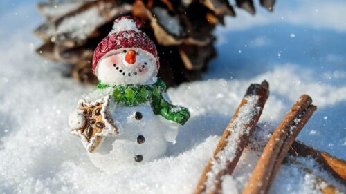 Snowman, Snow, Cinnamon 4K Desktop Wallpapers Free Download