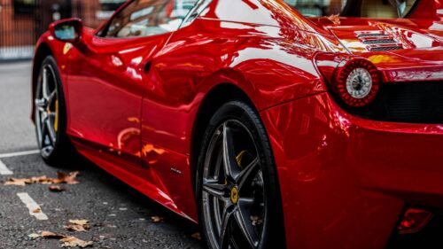 Sports Car, Red, Rear View Wallpapers Free Download