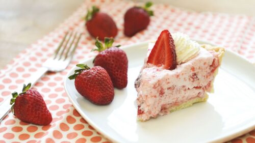 Strawberries, Cake, Plate, Fork Wallpapers Free Download