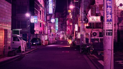 Street, Neon, Night, City Wallpapers Free Download