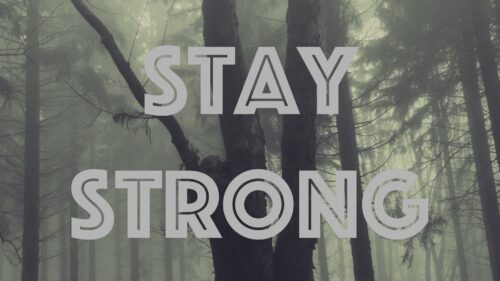 Strong, Inscription, Fog Wallpapers Free Download