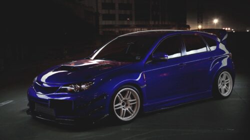 Subaru, Impreza, Blue, Side View Wallpapers Free Download
