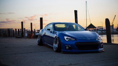 Subaru, Side View, Blue, Sports Car Wallpapers Free Download