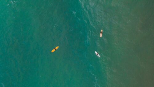 Surfers, Ocean, Aerial View Wallpapers Free Download