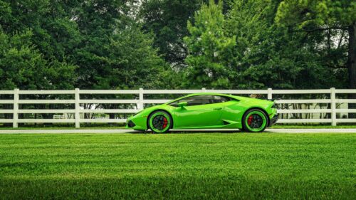 The Wallpapers Related to Lamborghini, Huracan, Lp610, Green, Side View