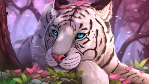 Tiger, Art, Blueeyed HD Wallpapers Free Download