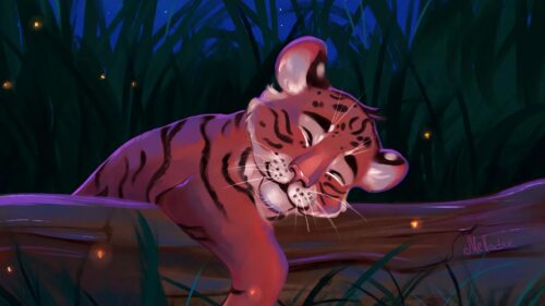 Tiger, Sleep, Art HD Wallpapers Free Download