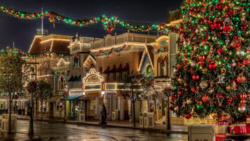 Tree, Gifts, Christmas, Street Wallpapers Free Download