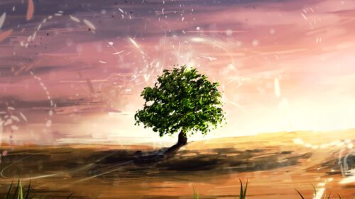 Tree, Shine, Sparks Wallpapers Free Download