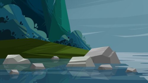 Trees, River, Stones Wallpapers Free Download