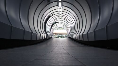 Tunnel, Architecture, Gray Wallpapers Free Download