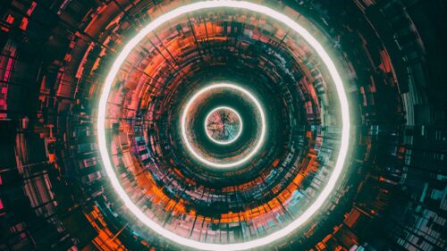 Tunnel, Circles, Glow Wallpapers Free Download