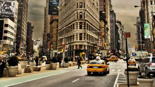 Usa, Manhattan, Street, Traffic Wallpapers Free Download
