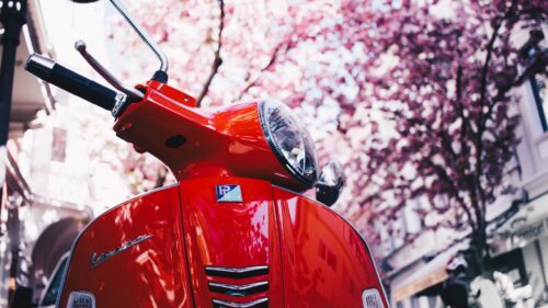 Vespa, Scooter, Red Wallpapers Free Download