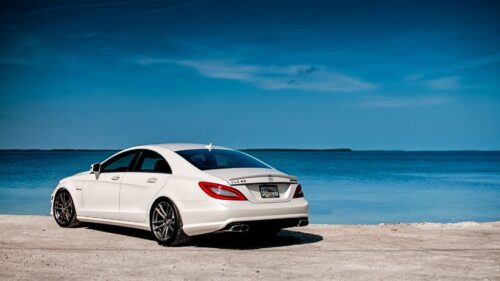 White, Mercedes Benz, Rear View HD Wallpapers Free Download
