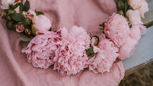 Wreath, Flowers, Pink Wallpapers Free Download