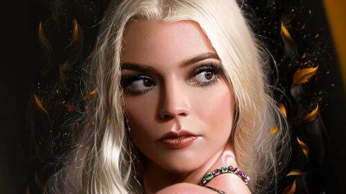 Stunning Anya Taylor Joy Cinematic Portrait for Desktop Wallpaper
