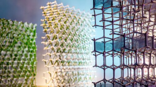 Abstract Geometric Lattice 3D Art Structure 4K Desktop Wallpaper